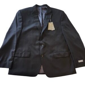 NWT Michael Kors Black Kris 100% Wool Stretch Suit Jacket Blazer Airsoft sz 48